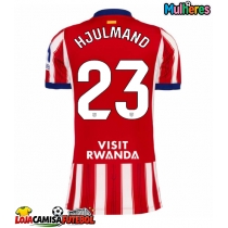 Camisa de Futebol Atletico Madrid Morten Hjulmand #23 Equipamento Principal Mulheres 2026-27 Manga Curta